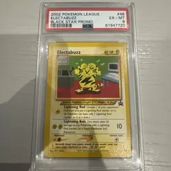 (PSA 6) Electabuzz #46 Black Star Promo Pokemon League Pokemon Card Mint WOTC 46 - Image 1