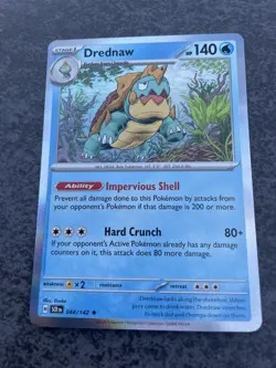 Pokemon Drednaw #44/142 SV Stellar Crown 2024 Rare Holo Pokemon TCG Card - Image 1