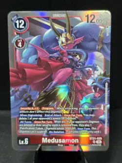 Digimon Card Game Medusamon BT21-029 SR World Convergence Holo Near Mint - Image 1