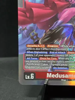 Digimon Card Game Medusamon BT21-029 SR World Convergence Holo Near Mint - Image 5
