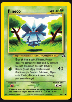 Pineco 61/75 Neo Discovery Pokemon TCG Card NM - Image 1