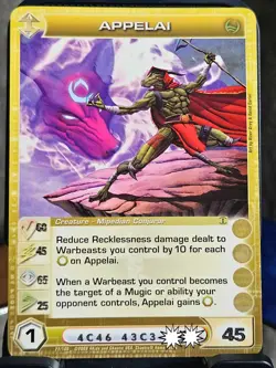 1st Edition Uncommon Appelai (MAX ENERGY + COURAGE) Chaotic Trading Card - Image 1