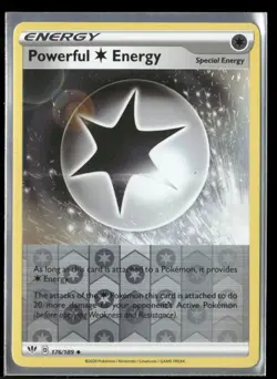 2020 Darkness Ablaze Set Pokemon Card 176 Powerful Energy Reverse Foil NM - Image 1