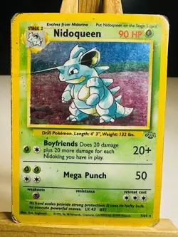 Nidoqueen 7/64 [HP/Damaged] [Jungle] (1999) Rare Holo - Pokemon Card - Image 1
