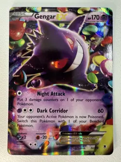 Gengar EX 34/119 Pokemon Trading Card Game XY-Phantom Forces Holo NM/M - Image 1