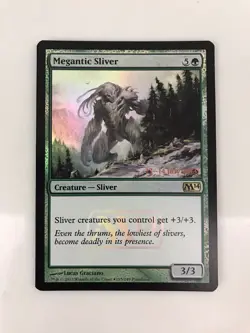 Megantic Sliver Foil Prerelease Date Stamp MTG Magic Gathering Card NM Mint M14 - Image 1