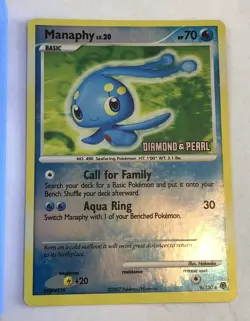 Pokemon 2008 Dialga Deck Holder Box Case Burger King Toy & Manaphy 9/130 Card - Image 3