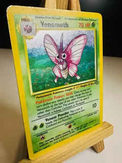 Venomoth 13/64 [HP/Damaged] [Jungle] (1999) Rare Holo - Pokemon Card - Image 2