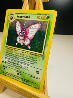 Venomoth 13/64 [HP/Damaged] [Jungle] (1999) Rare Holo - Pokemon Card - Image 3