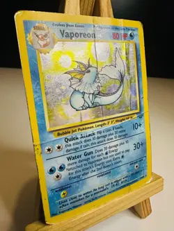 Vaporeon 12/64 [HP/Damaged] [Jungle] (1999) Rare Holo - Pokemon Card - Image 2