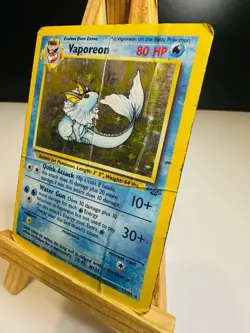 Vaporeon 12/64 [HP/Damaged] [Jungle] (1999) Rare Holo - Pokemon Card - Image 3