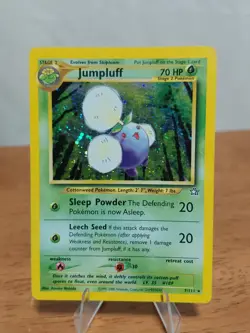 Pokemon TCG Jumpluff Neo Genesis Holo Card 7/111 Unlimited Rare Swirl LP - Image 1
