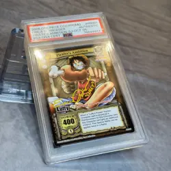 One Piece Shonen Jump Pirate's Ambition Luffy 2005 Trading Card PSA Autograph - Image 2