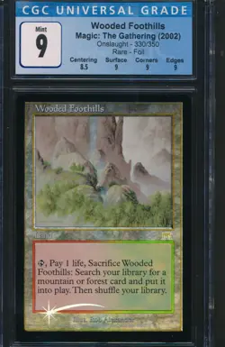 Onslaught Wooded Foothills CGC 9 Graded Magic MTG FOIL (1009) - Image 1
