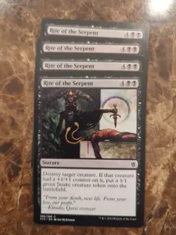 (4) Rite of the Serpent *PLAYSET* NM MYG Khans of Tarkir Regular - Image 1