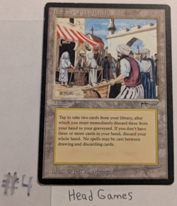 1x Bazaar of Baghdad - HP crease damaged - Arabian Nights - Magic Gathering MTG - Image 1