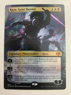 MTG Kaya, Geist Hunter, Full Art Foil, Near Mint, Crimson Vow - Image 1
