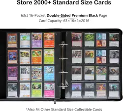 Premium 2000 Card Trading Binder - Water-Resistant with 16 Double-Sided Pages - Image 4