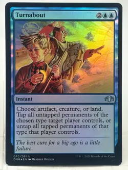 Turnabout NM/M* FOIL Dominaria Remastered ENGLISH 070/261 mtg -UnltdCards - Image 1