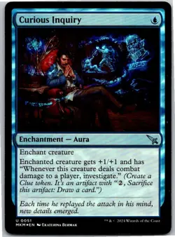 Magic the Gathering Foil Curious Inquiry Murders at Karlov Manor MTG Free Ship! - Image 1