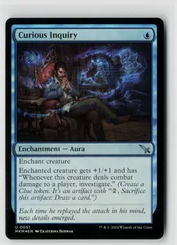MTG MKM Karlov Manor Curious Inquiry Foil x4 NM Uncommon - Image 1