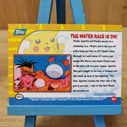 Topps Pokemon Pikachu Vacation The Water Race Is On! No.47 Blue Back Card - Image 2