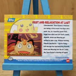 Topps Pokemon Pikachu Vacation Rest And Relaxation At Last No.49 Blue Back Card - Image 2