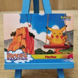 Topps Pokemon Pikachu Vacation Playtime No.57 Blue Back Card - Image 1