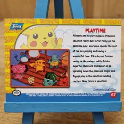 Topps Pokemon Pikachu Vacation Playtime No.57 Blue Back Card - Image 2