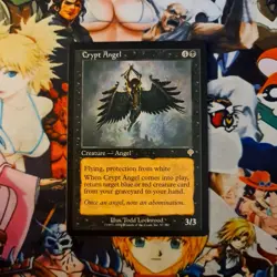 MTG Crypt Angel 🇬🇧 Nm Invasion 2000 Magic the Gathering Card Rare Black Og - Image 2
