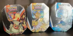 Pokemon TCG Eevee Evolutions Tins Set of 3 Factory Sealed (2021) - Image 2