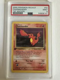 2000 Pokemon 1st Edition Chamander Non Holo - Team Rocket 50/82 PSA 9 Mint! #50 - Image 1