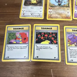 11x Pokemon TCG Team Rocket Lot - 1st Edition Trainers & Dark Pokemon LP+ WotC - Image 1
