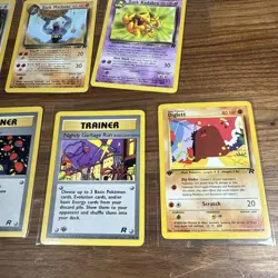 11x Pokemon TCG Team Rocket Lot - 1st Edition Trainers & Dark Pokemon LP+ WotC - Image 2