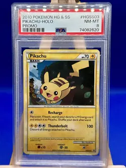 Pokemon Pikachu PSA 8 PSA 8 NM-MT HeartGold & SoulSilver Promo Holo HGSS03 TCG - Image 1