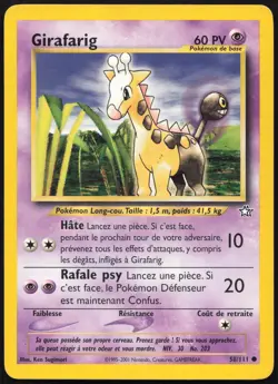 Carte Pokemon Girafarig 58/111 Neo Genesis Francais - Image 1