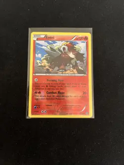 2015 Pokemon TCG Entei 14/98 XY - Ancient Origins Reverse Holo LP - Image 1