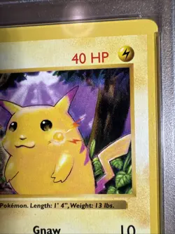 1999 Pokemon Game TCG Pikachu #58 1st Edition - Yellow Cheeks Base Set PSA 7 - Image 4