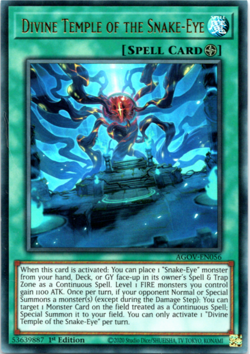 Divine Temple of the Snake-Eye AGOV-EN056 Ultra Rare - 1st Edition Yugioh - Image 1