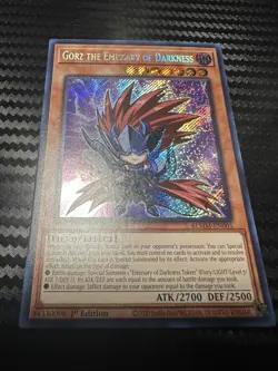 Yu-Gi-Oh! TCG Chibi Gorz the Emissary of Darkness BLMM-EN005 SECRET RARE NM - Image 1
