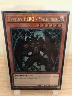 RA03-EN001 Destiny HERO - Malicious - Platinum Secret Rare - 1st Edition YuGiOh - Image 1