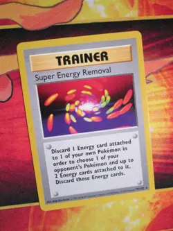 MP (Shadowless) Pokemon SUPER ENERGY REMOVAL Card BASE Set 79/102 Non-Holo Rare - Image 1
