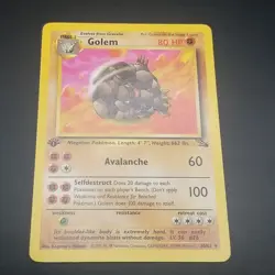 Golem 36/62 - 1ST EDITION - Fossil Set - VINTAGE WOTC Pokemon Card - NM/LP - Image 1