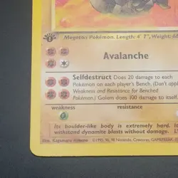 Golem 36/62 - 1ST EDITION - Fossil Set - VINTAGE WOTC Pokemon Card - NM/LP - Image 5