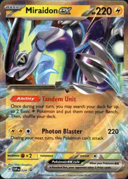 Miraidon ex - Holofoil 028 Promo SV: Scarlet & Violet Promo Cards NM - Image 1