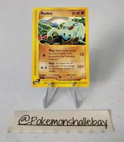 Mankey 92/147 - Aquapolis Set *NM* Common Pokemon Card - Image 1