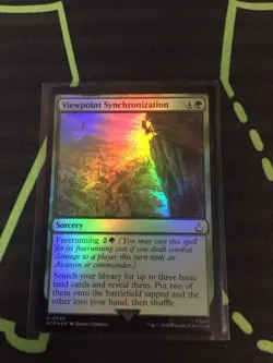 MTG Magic The Gathering Viewpoint Synchronization Foil ACR Green Ramp Commander - Image 1