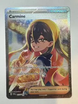 Pokemon TCG Carmine Holo Card 217/167 Twilight Masquerade Near Mint Condition - Image 1