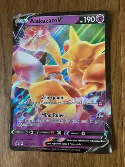 Pokemon Card Alakazam V SWSH083 JUMBO Sword & Shield Promo - Image 1