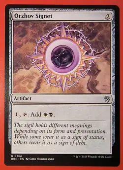 MTG, AETHERDRIFT: ORZHOV SIGNET, UNCOMMON #0134, DRC, REGULAR, NM, - Image 1